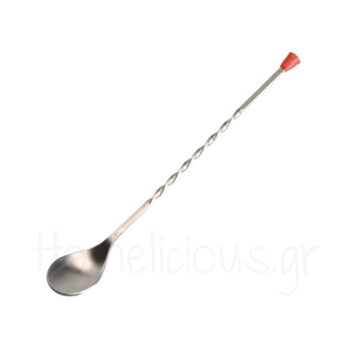 Bar Spoon AMERICAN Red Knob 26,5 cm Inox Ασημί|APS Bar Supply