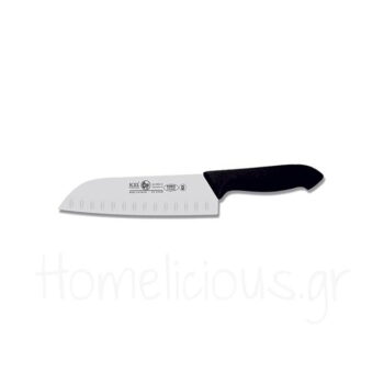 Μαχαίρι Santoku HORECA Granton 18 cm Inox Μαύρο|Icel