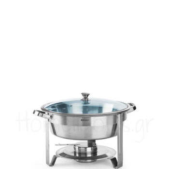 Bain-Marie Με Γυάλινο Καπάκι 3,5 lt Inox Ασημί|Hendi