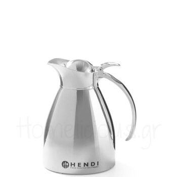 Κανάτα Ισοθερμική PREMIUM [Φ14|19 cm] 1 lt Inox Ασημί|Hendi