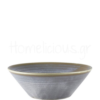 Μπολ TERRA Matt Grey Conic [Φ19,5|7 cm] Πορσελάνη|GenWare