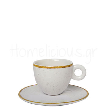 Φλιτζάνι Cappuccino Set IVORY (Με Πιατάκι) 20 cl Πορσελάνη Μπεζ|