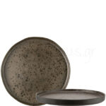 Πιάτο Ρηχό PHOBOS MARRONE Flat Stoneware Καφέ Σκούρ